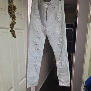 White Distressed Men Jeans